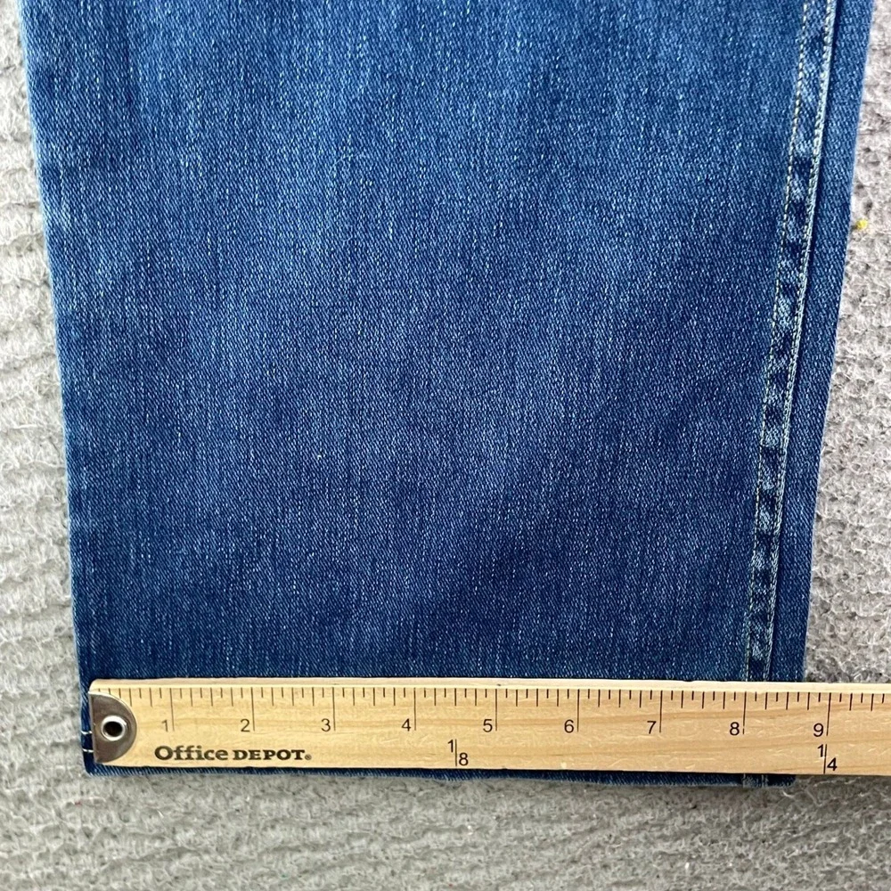 Halara Flare Jeans Women L Tall Blue Denim Pull On High Waist Stretch Bootcut - Picture 7 of 15